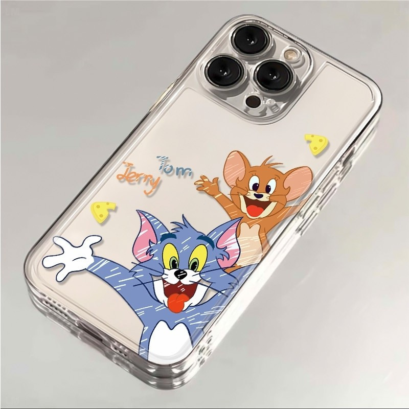 Chuột Mèo Người Bạn Cũ Hoạt Hình Tương Thích iPhone 16PROMAX 15PLUS Trong Suốt 14PROMAX 17AIR Ốp Điệ