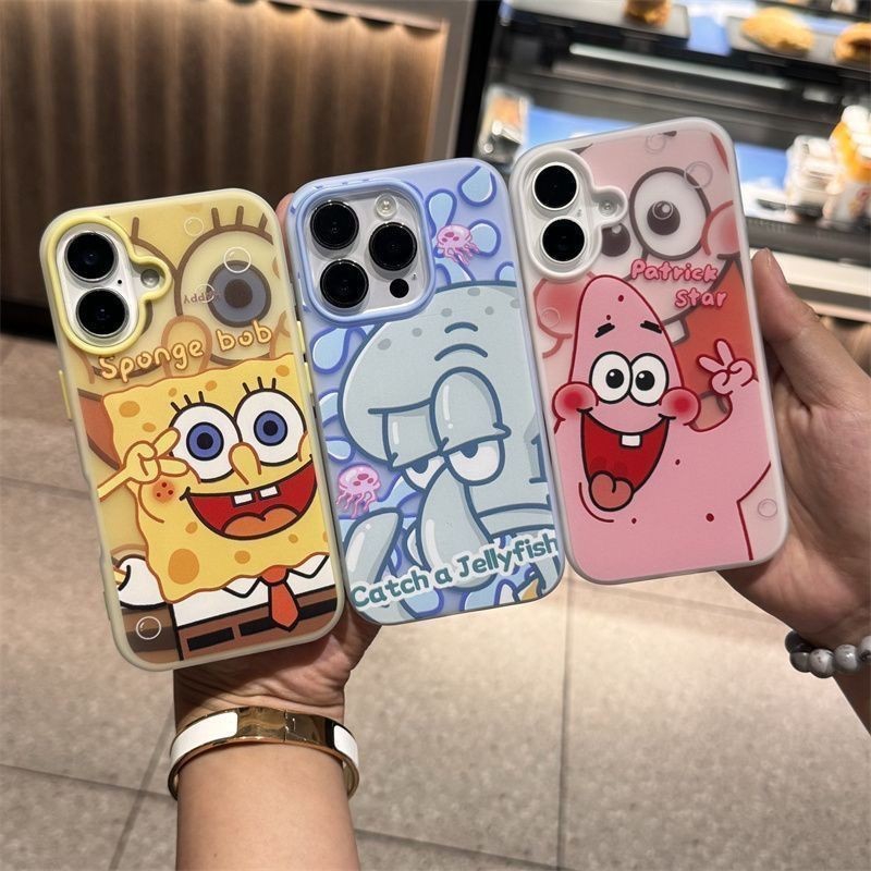 Ốp lưng Iphone Ốp lưng dẻo chống rơi chống trượt SpongeBob cho iPhone 16 15 11 12 13 14  pro max plu
