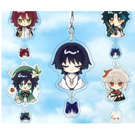 Móc khóa game Genshin Impact – Kaedehara Kazuha, Wanderer, Balladeer, Venti, Xiao; acrylic, móc treo