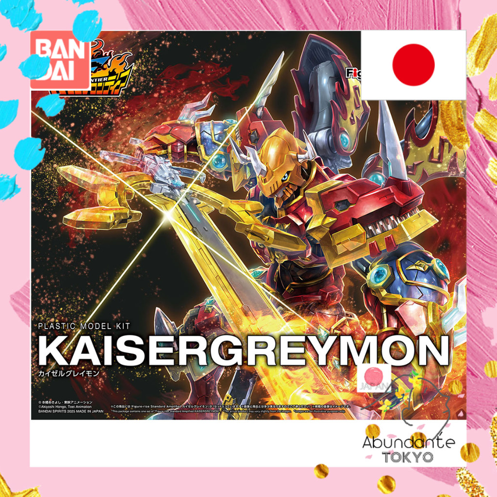 BANDAI SPIRITS Digimon Frontier Figure Rise Standard Amplified Kaiser Greymon Pre-colored Plastic Mo