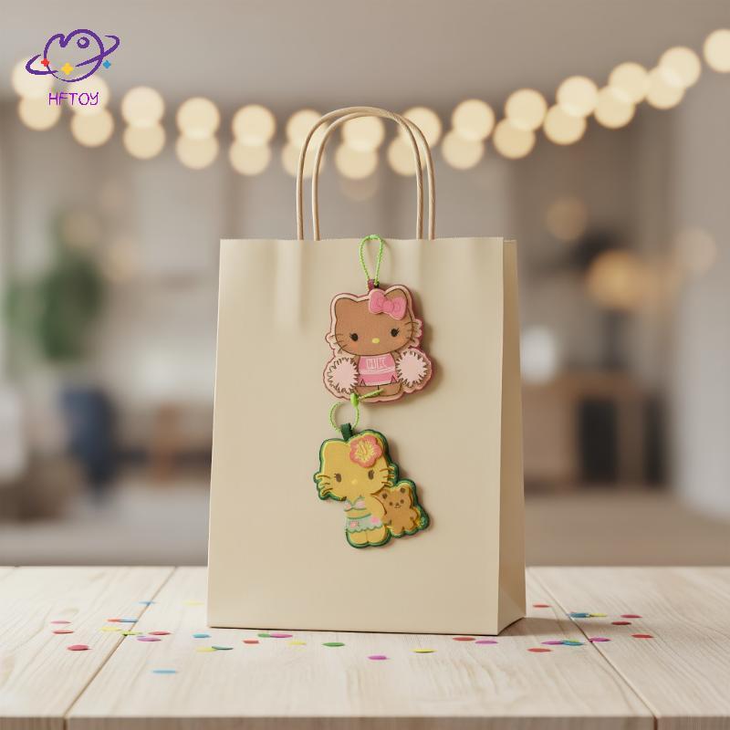 HFTOY Lướt Bikini Hello Kitty Thẻ Hành Lý Chống Mất Thẻ Trang Trí Dễ Thương Hawaii Hello Kitty Thẻ N