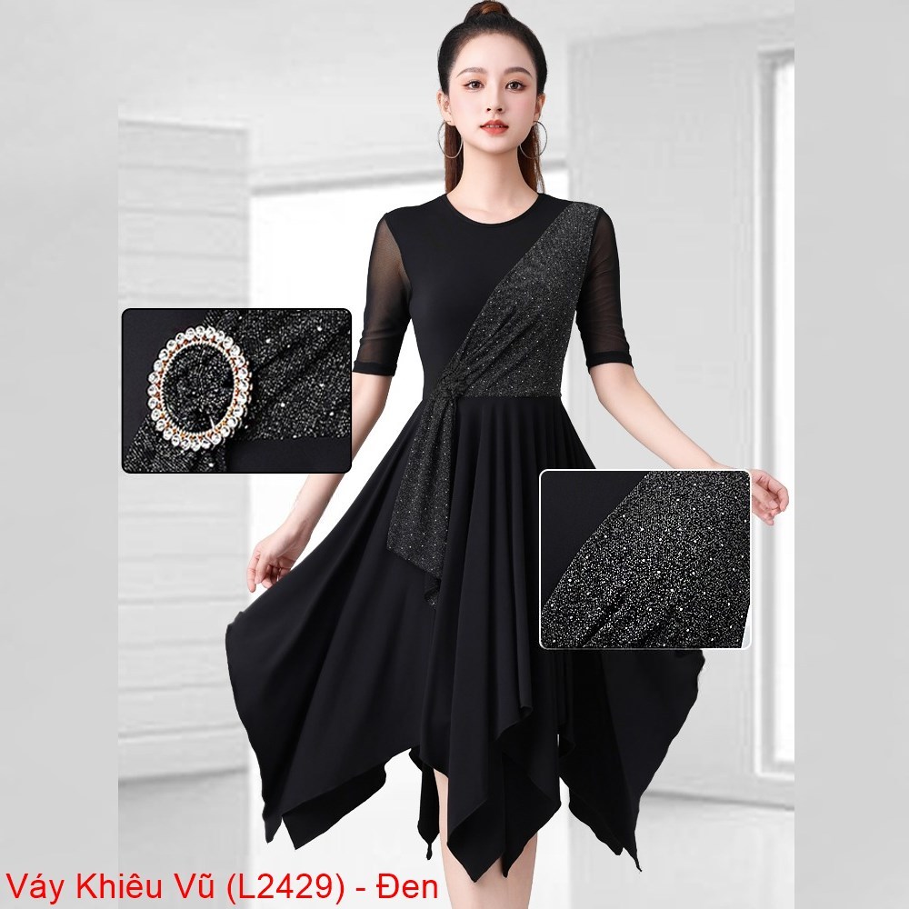 Váy Khiêu Vũ Dancesports (L2429) - Đen + Size