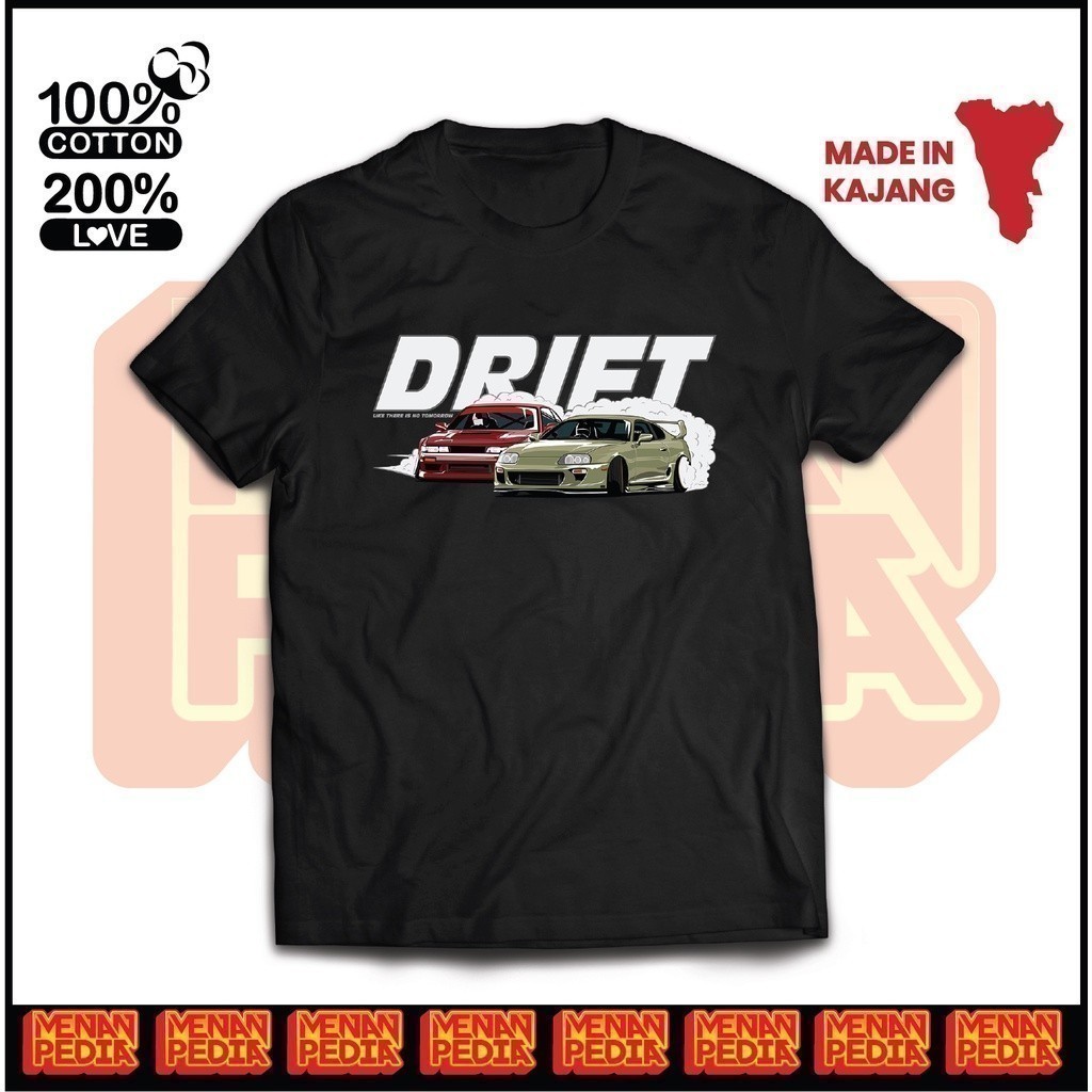 2025 Nissan thời trang Silvia S13 Vs Toyota Supra Drift Edition Áo thun / Baju Microfiber Jersi / Je