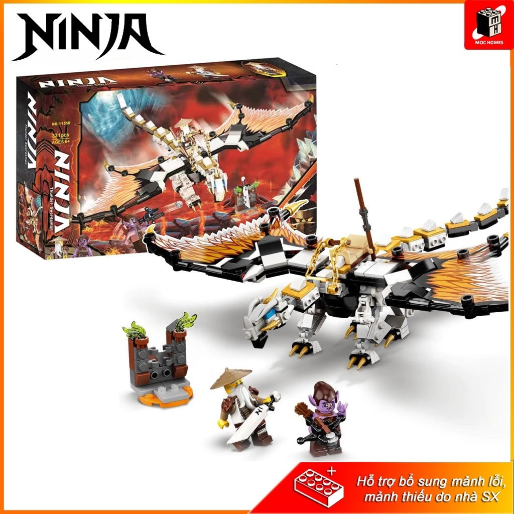 ( Giao ngẫu nhiên ) Đồ chơi mô hình Đồ chơi lắp ghép Ninjago SS13 rồng của sư phụ Wu 11550 | Hỗ trợ 