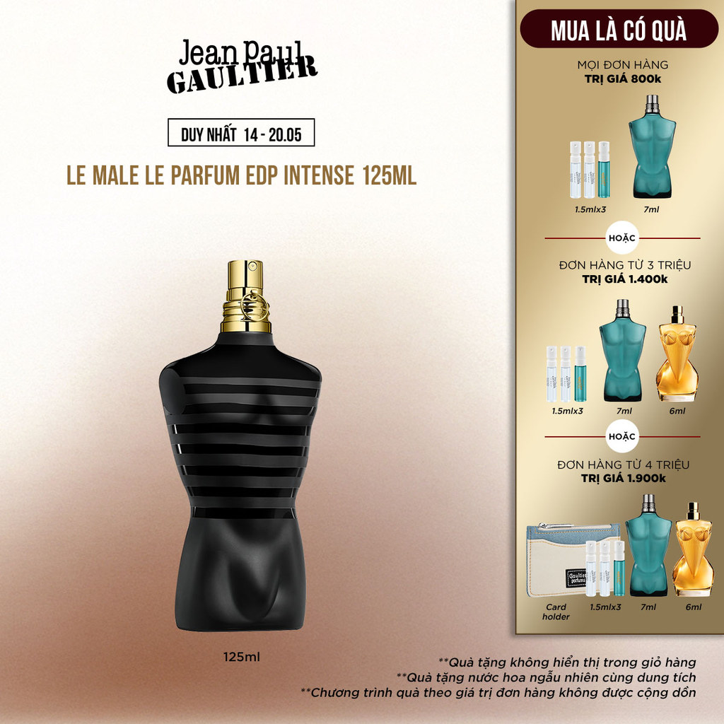 Nước hoa Nam Jean Paul Gaultier Le Male Le Parfum Eau de Parfum Intense 125ML
