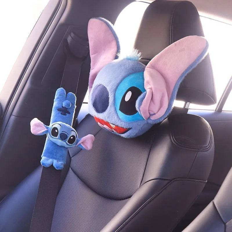 Universal Cartoon Stitch Car Safety Belt Shoulder Pad Cover Universal Cartoon Stitch Car Safety Belt