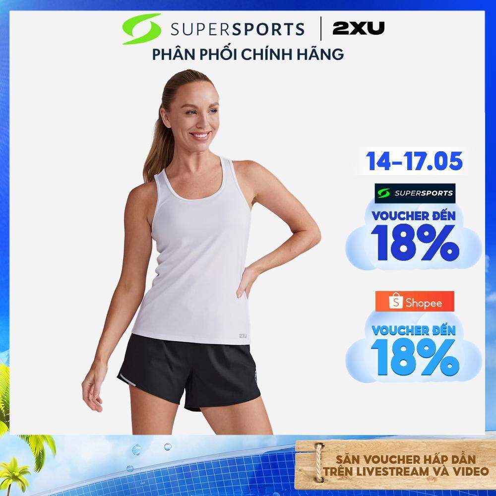 Áo Ba Lỗ Nữ 2XU Aero Singlet - Trắng - WR6928a-WHT/SRF