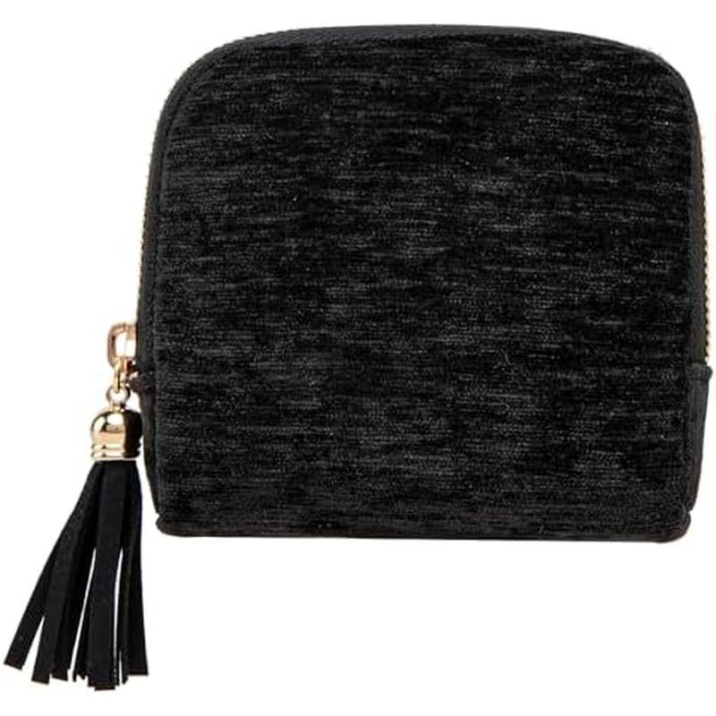 Cute Coin Purse Small Travel Jewelry Case with Tassel Mini Travel Jewelry Bag Organizer Pouch for Co