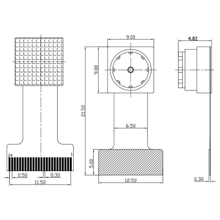 Mô-đun máy ảnh ESP32 OV2640 Mô-đun cảm biến hình ảnh CMOS 2 triệu Pixel Màn hình máy ảnh góc rộng Ốn
