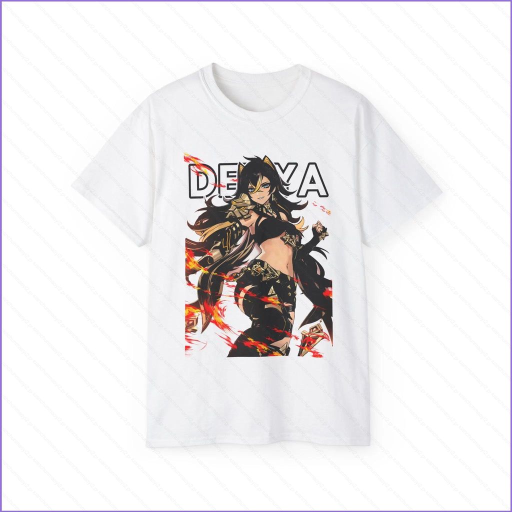 DC2 Dehya Genshin Impact Áo thun Fan-Made Unisex Áo tay siêu ngắn