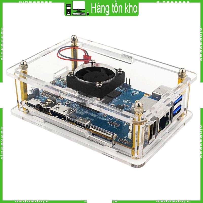 XI Ốp Lưng Cho Orange Pi 5 Vỏ Acrylic Trong Suốt Có Quạt Làm Mát