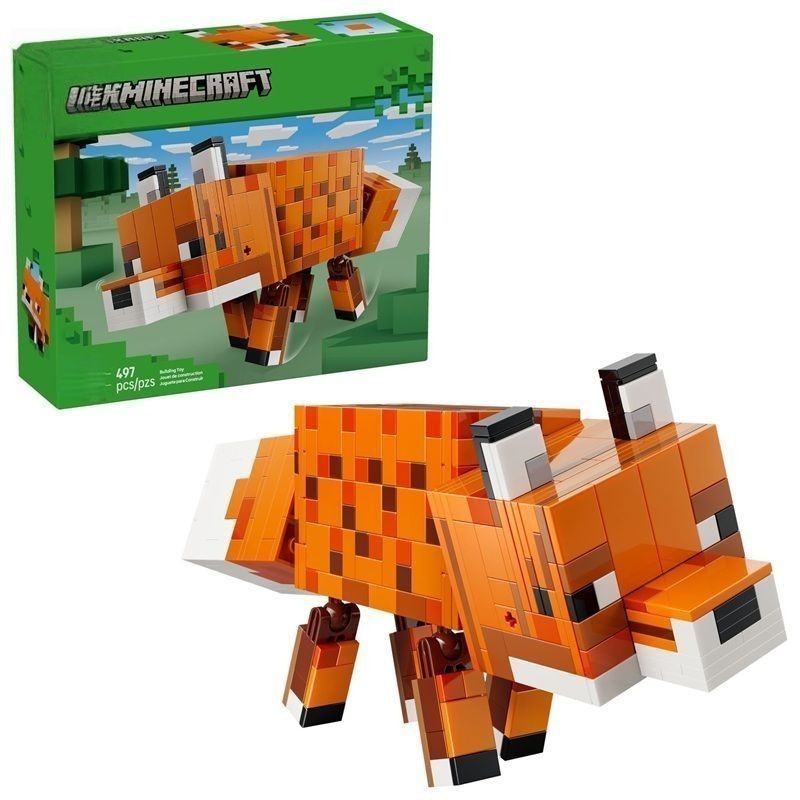 Tương thích với Lego Minecraft Series 21588 Fox Building Blocks Bộ sưu tập quà tặng đồ chơi xây dựng