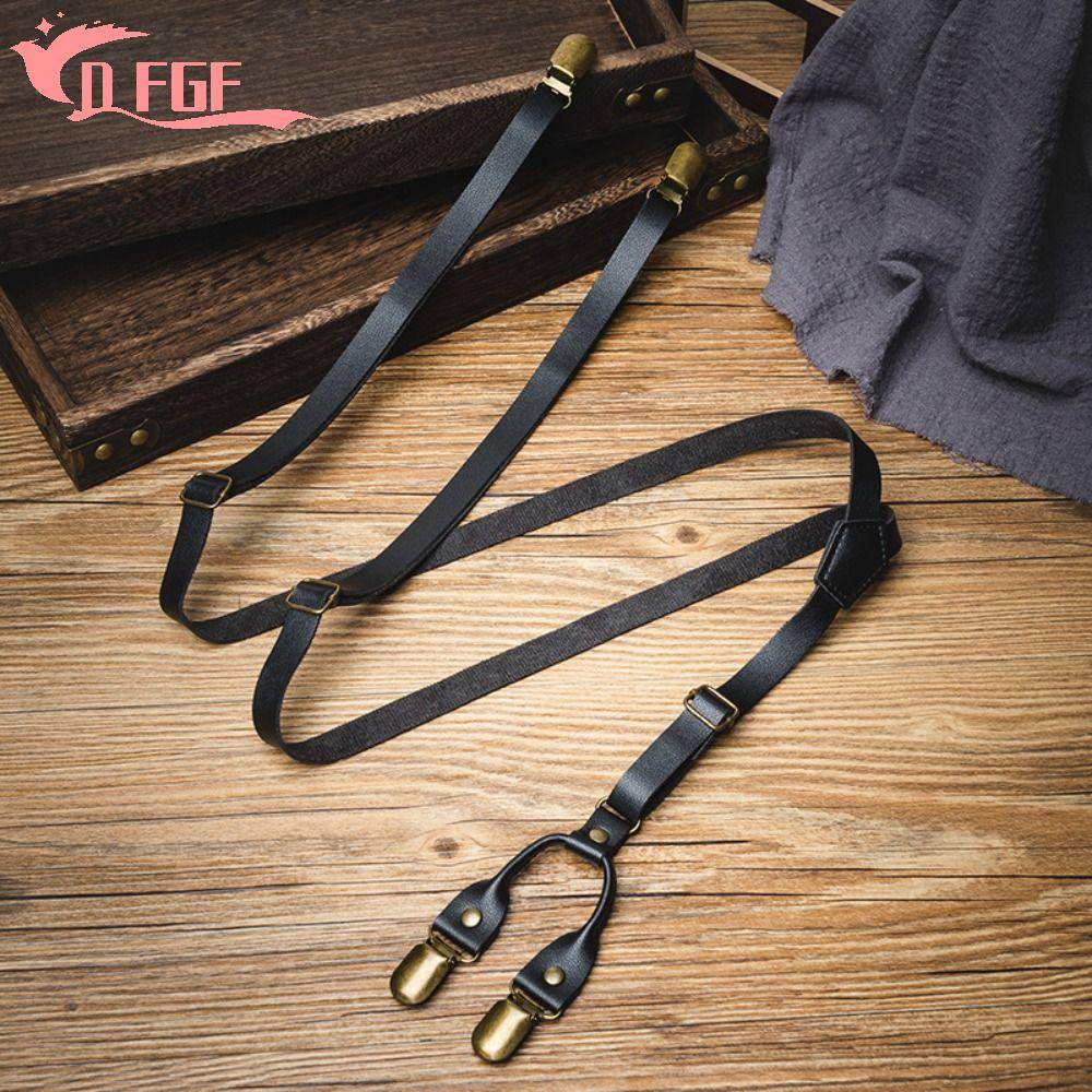 Suspenders Nam Dài 1.5cm, Dây Da Retro Phong Cách Anh, Màu Đen Phù Hợp Với Vest