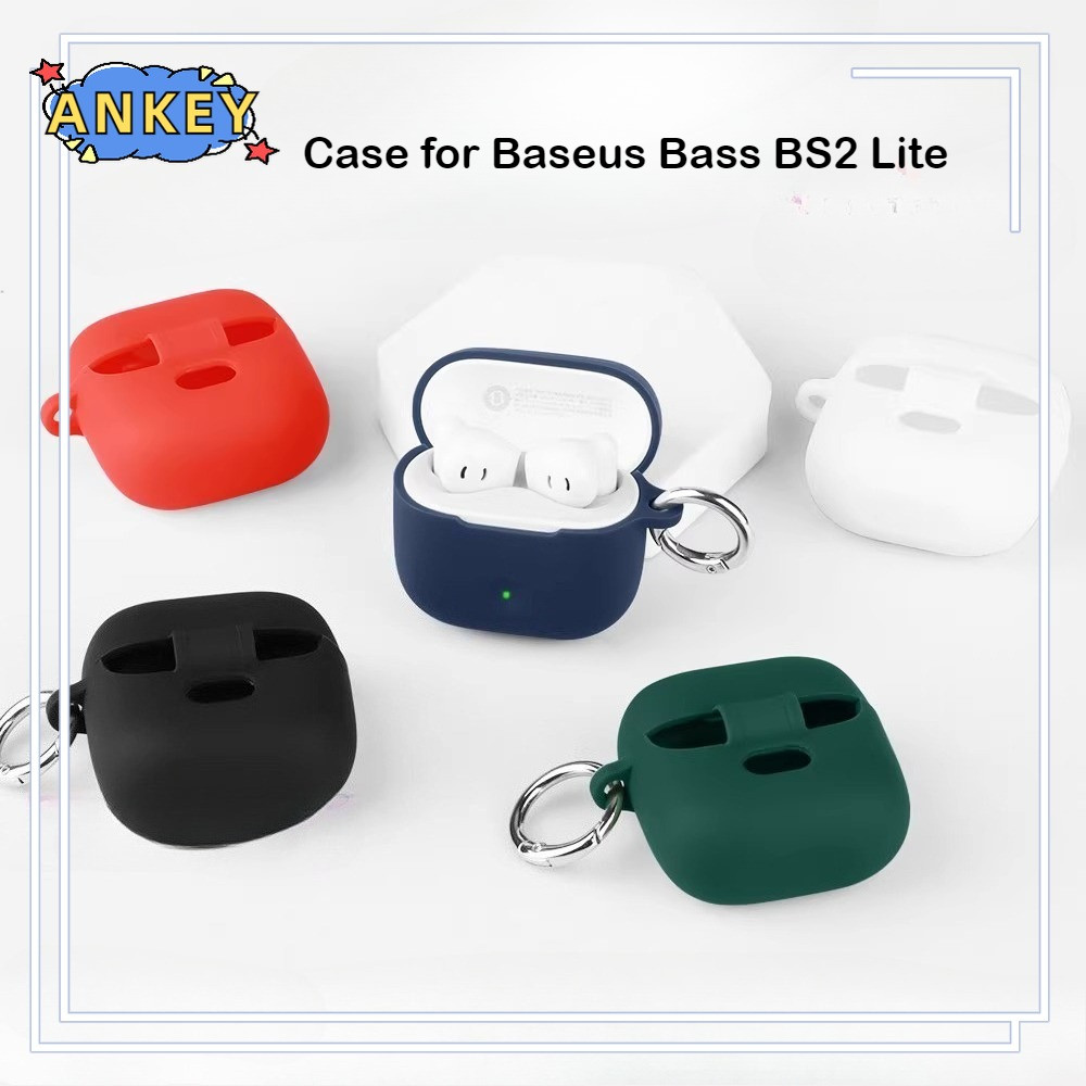 Case for Baseus Bass BS2 Lite Earphone Protective Cover Anti-fall Soft Silicone Wireless Bluetooth E