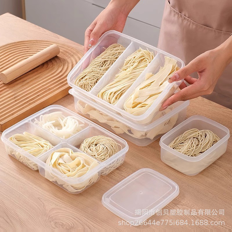 Hộp đựng mì Hộp đựng mì ướt cấp thực phẩm Hộp đựng mì tươi thủ công Ramen có thể Tủ lạnh Hộp giữ tươ