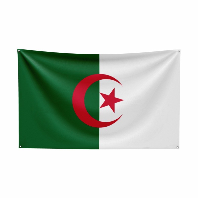 Nguồn Ngoại Thương Cờ Algeria Cờ Algeria Cờ Polyester Cờ 3 * 5ft Hàng Có Sẵn Nhà Sản Xuất