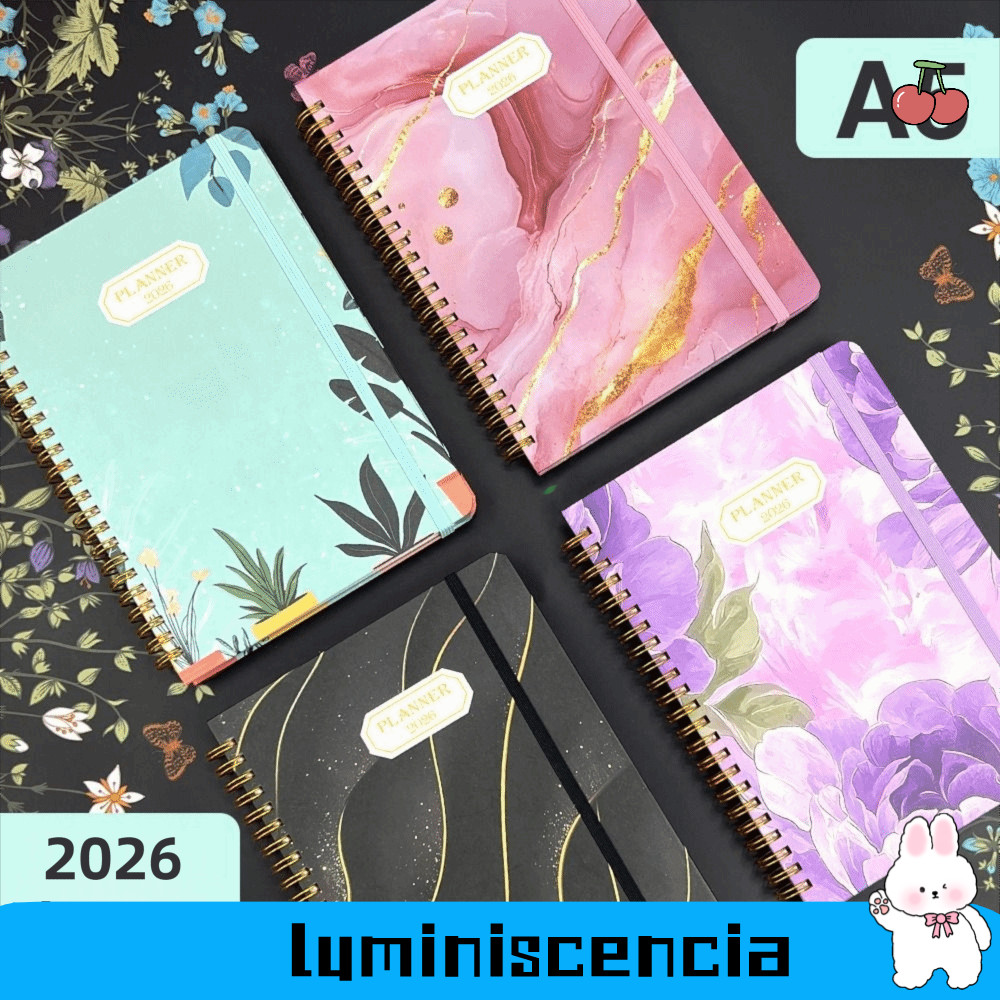 LUMINISCENCIA 2026 Planner, A5 Jan.2026 - Dec.2026 Lịch 2026, Chương trình nghị sự Hàng tuần và Hàng