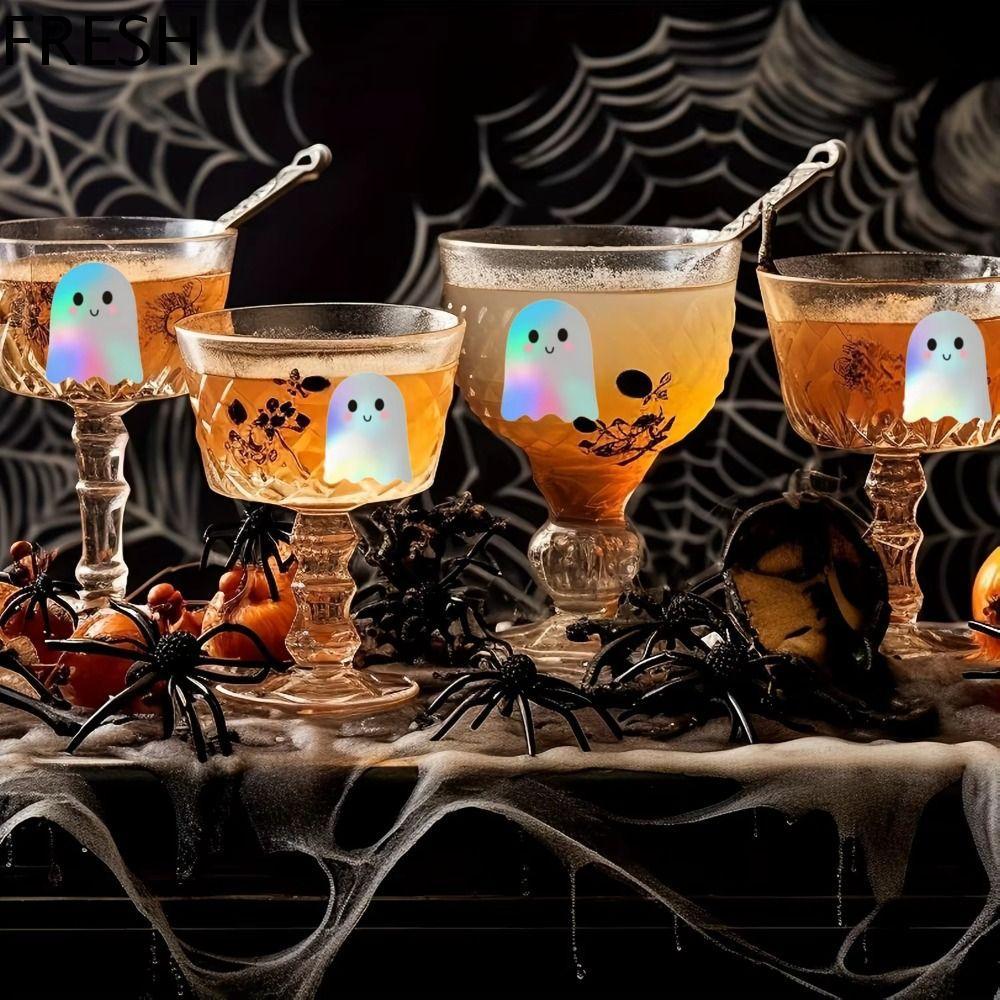 Nhãn dán Halloween FRESH, Nhãn dán Laser chống nước tự dính, Trang trí tiệc Chủ đề Halloween 500 chi