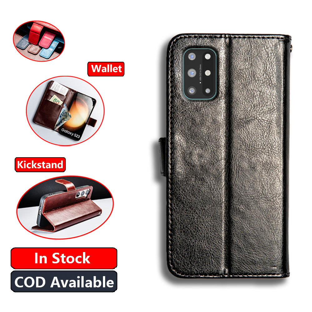 Da Cổ Điển Cho OnePlus 8T 8T + 5G KB2001 KB2000 KB2003 KB2005 KB2007 Ví Vintage Folio Case Flip Cove