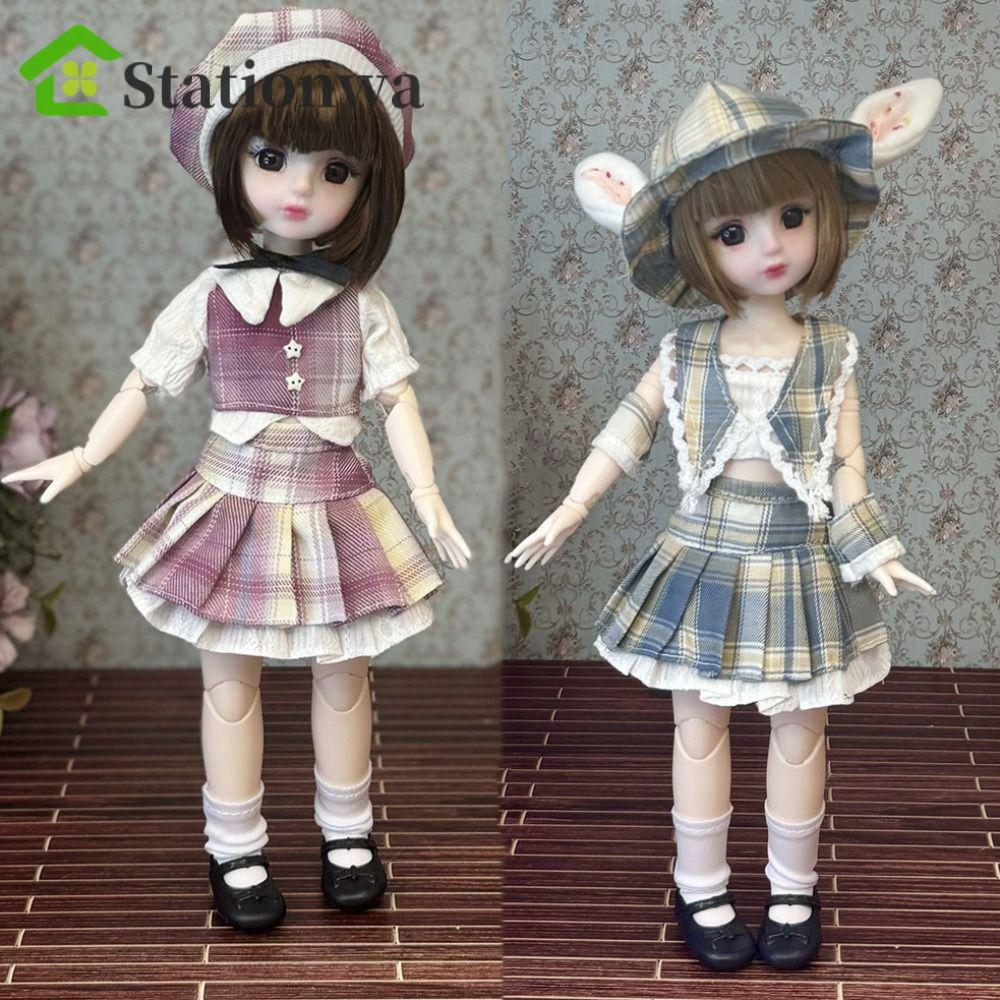 STATIONWA 30cm BJD Doll, 3D Eyes Dress Up Removable Joints Doll, Dressing Doll 1 / 6 BJD 30cm Khớp c