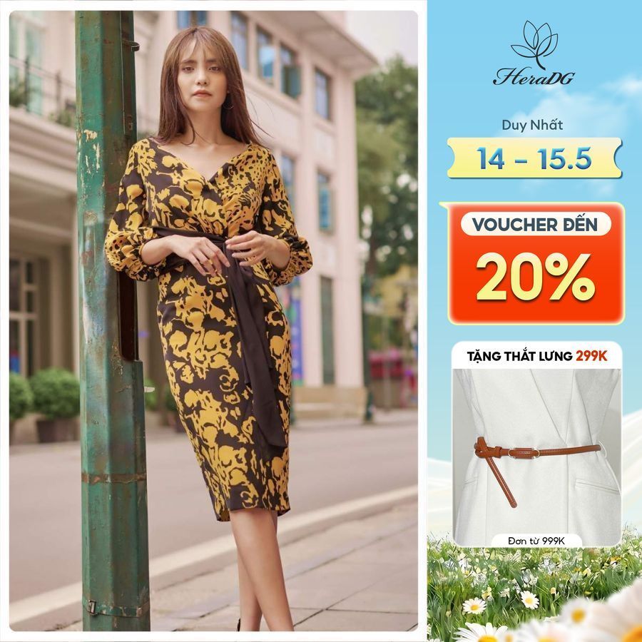 Đầm lụa thắt eo HeraDG - SDP20037