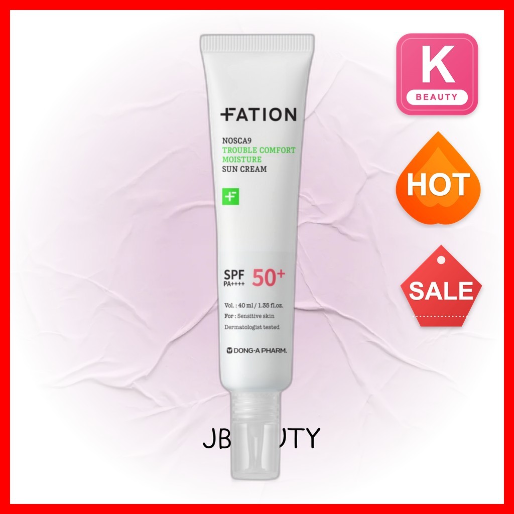 [fation] NOSCA9 Trouble Comfort Moisture Sun Cream SPF50 + PA + + +, 40ml, 1pc / Kem chống nắng Hàn 