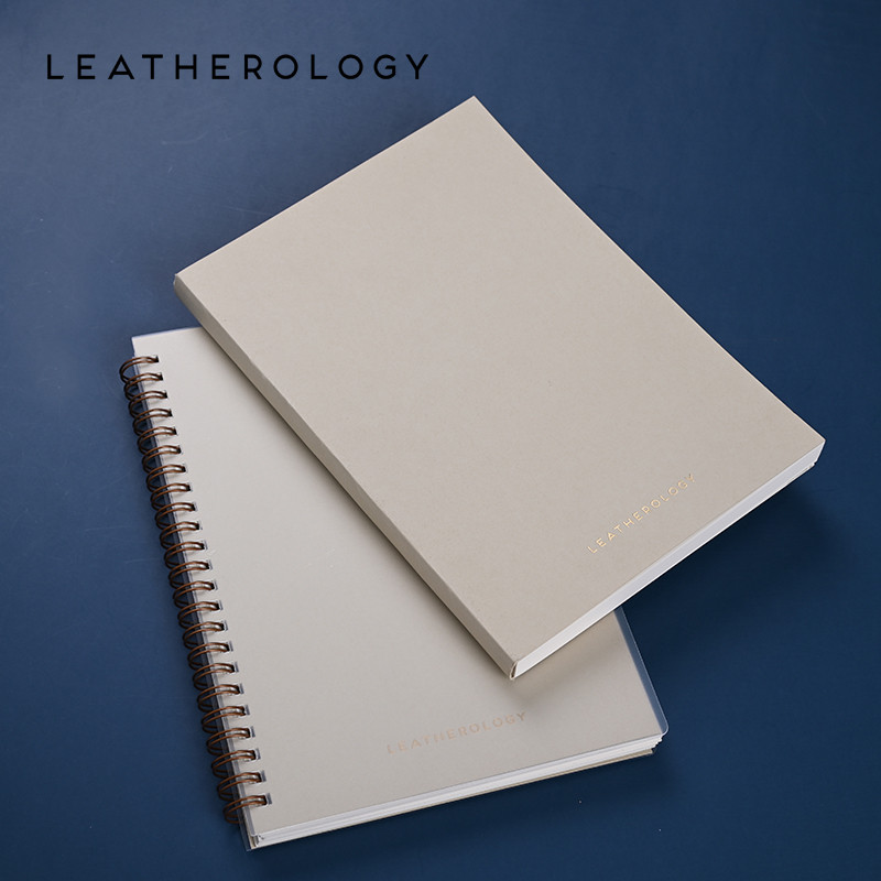 LEATHEROLOGY Máy tính xách tay cuộn xoắn ốc đôi Notepad A5 Sổ ghi chép A5 Binding Notebook Inner Cor