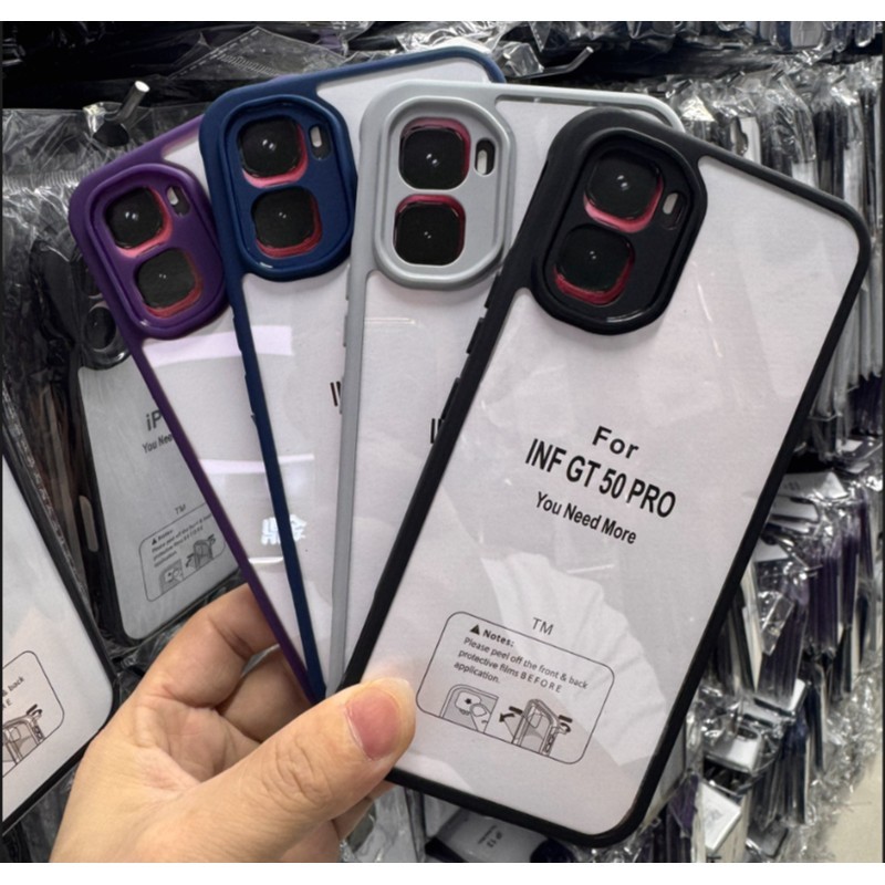 Dành Cho Infinix GT 50 Pro Ốp Lưng Sang Trọng Trong Suốt Matte PC Cứng Vỏ Điện Thoại Cho Infinix GT5
