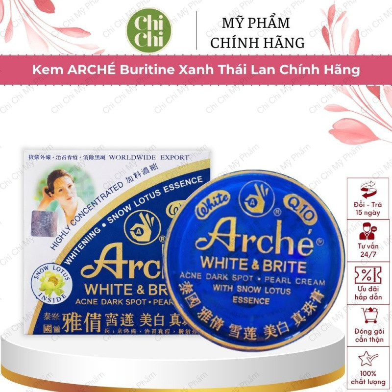 Kem Arche AC Xanh Thái Lan - Kem Ngọc Trai Dưỡng Trắng Da Mặt Nâng Tông Tự Nhiên Mờ Thâm Nám Tàn Nha