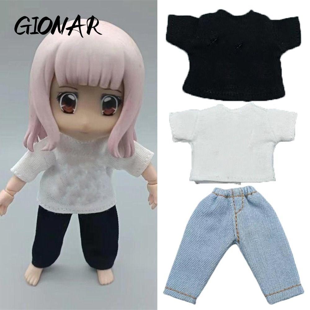 Áo thun quần áo búp bê GIONAR, Quần búp bê thời trang dễ thương, Phụ kiện búp bê Mini 8 màu cho 1 / 
