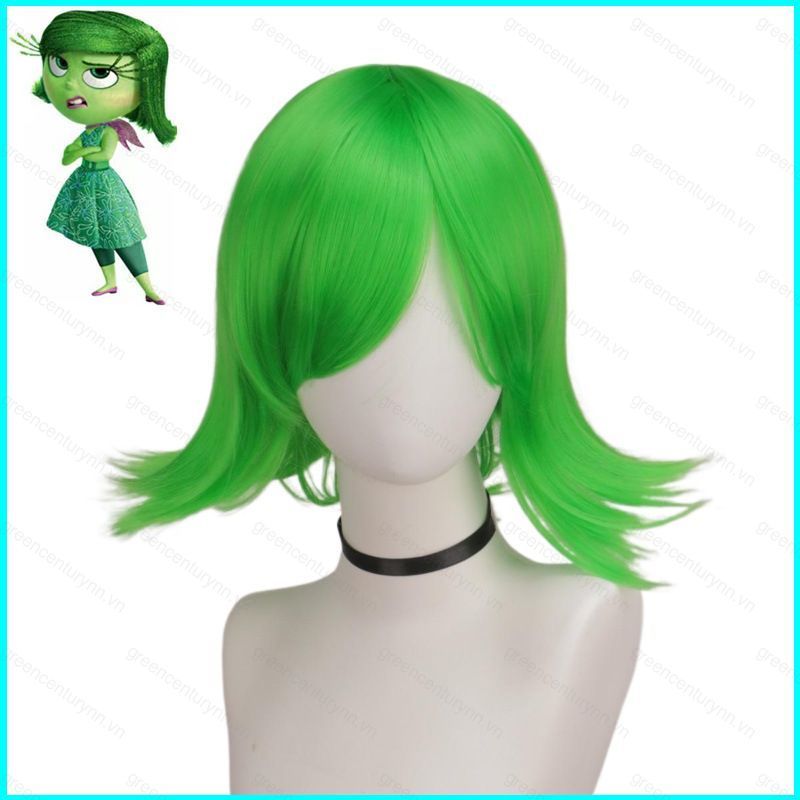 Tóc giả cosplay inside out màu xanh nhộm, vai dài, mềm mại và chịu nhiệt - Perfect cho tiệc Hallowee