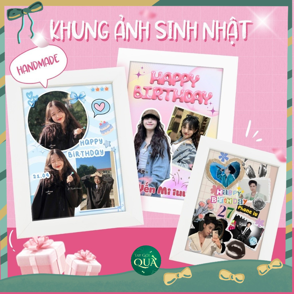 Khung ảnh chúc mừng sinh nhật siu đáng iu