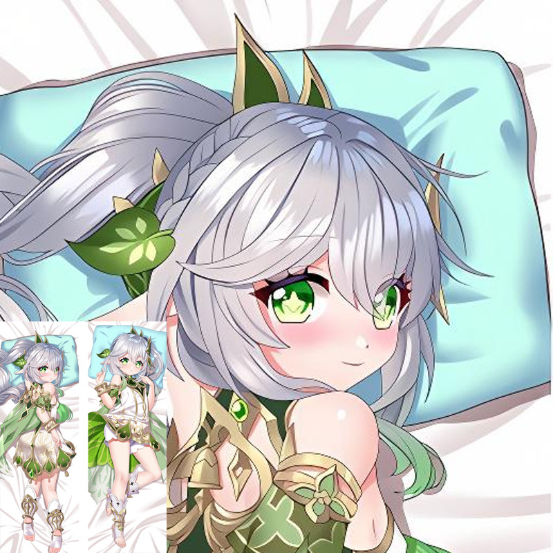 2 Genshin Impact Nahida Cosplay Dakimakura Gối Vỏ Gối Da Đào50 * 160CM