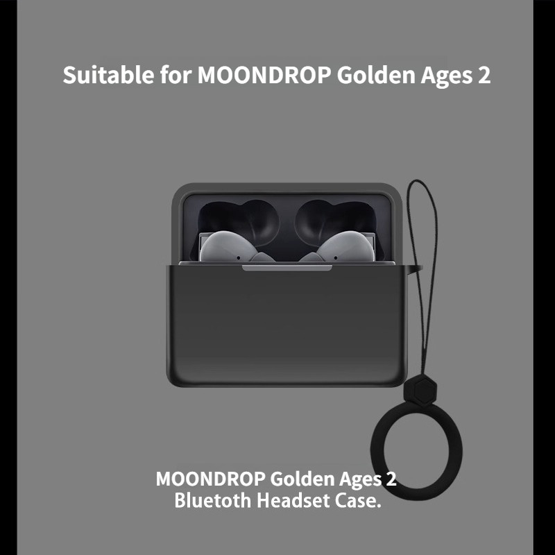 For MOONDROP Golden Ages 2 Case Cute Silicone Finger Ring Pendant Silicone Soft Case Suitable for MO
