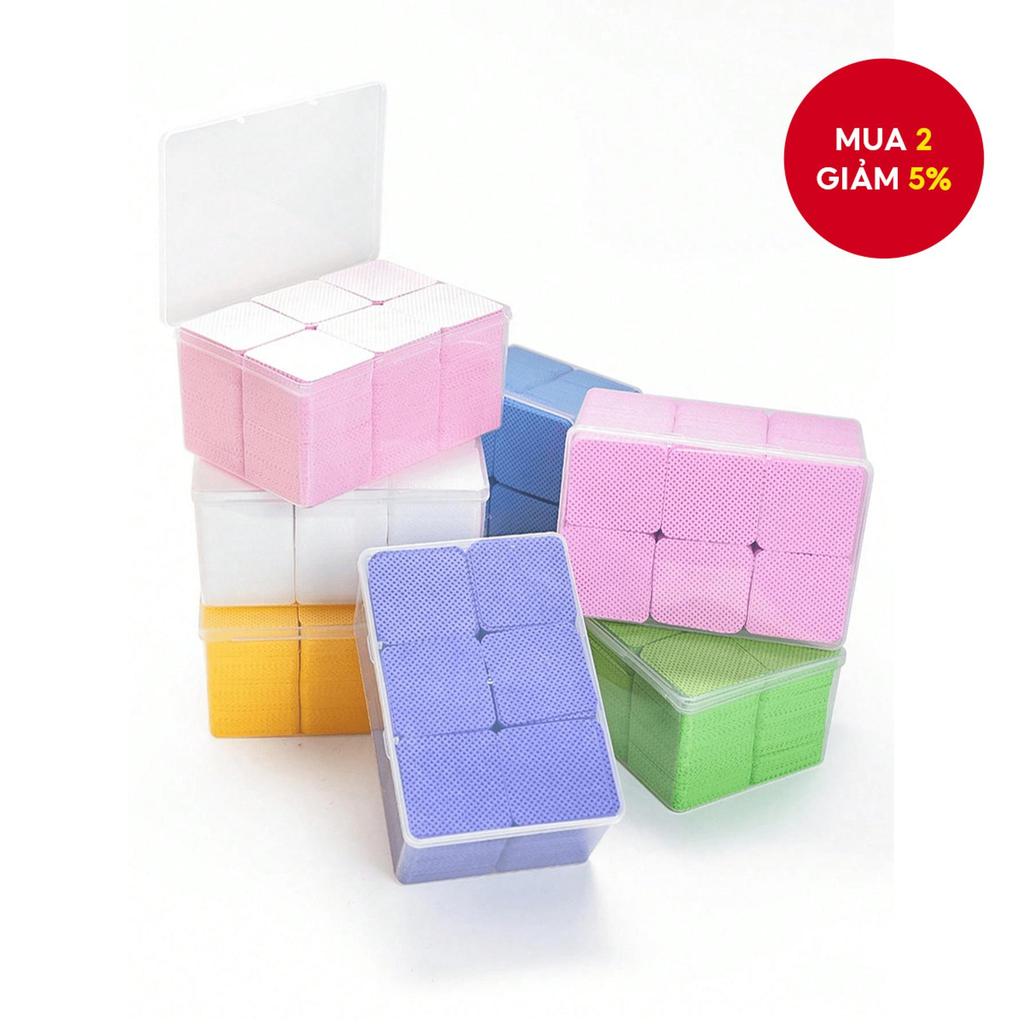 1080 miếng khăn lau móng tay không rụng lông, miếng tẩy sơn móng tay, khăn ướt nối mi, vải không dệt
