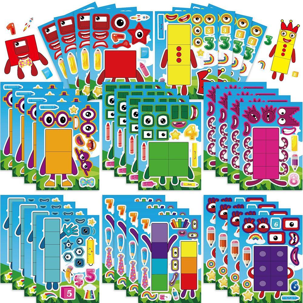 8 Numberblocks Numberblocks Dán Đồ Chơi Trò Chơi Trẻ Em Khai Sáng Trang Trí Máy Tính Để Bàn Dán