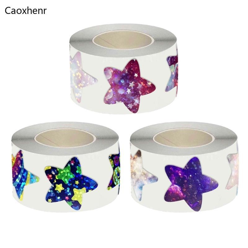 500Pcs/Roll Starry Star Stickers Adhesive Glitter Stickers Kids Reward Labels