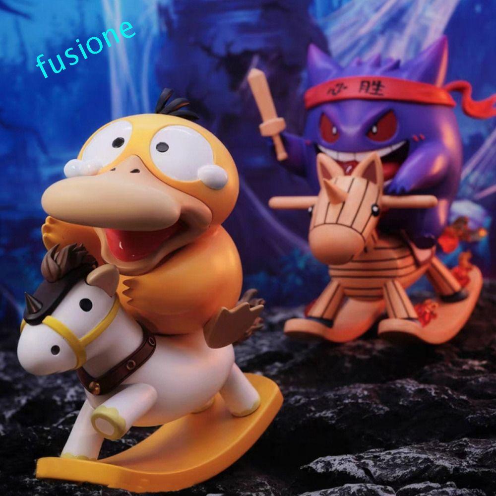 Nhân vật hành động Anime FUSIONEDGE, Psyduck & Gengar Rocking Marco Pada Duck Anime Mô hình Búp bê, 
