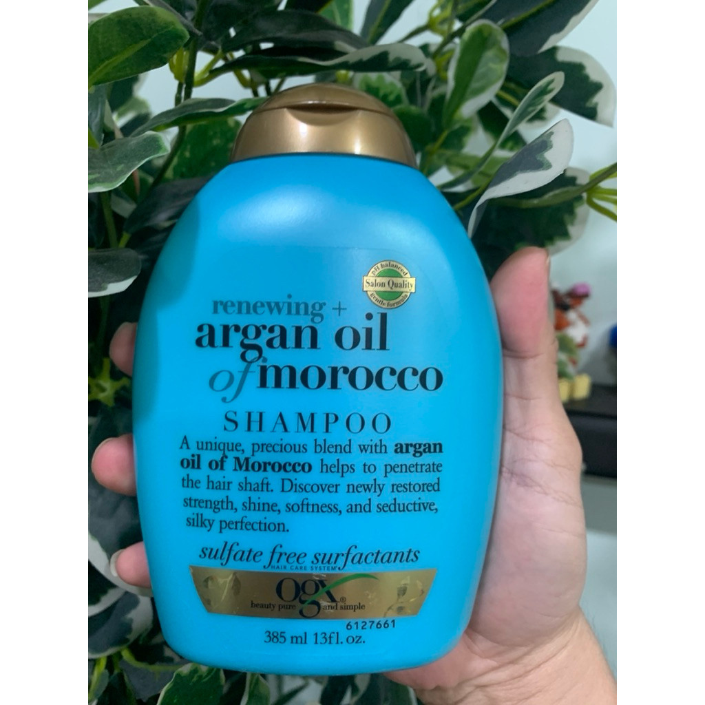 HÀNG XỊN - Dầu Gội và Xả OGX Argan Oil Giúp Phục Hồi Tóc Hư Tổn 385ml Renewing + Argan Oil of Morocc