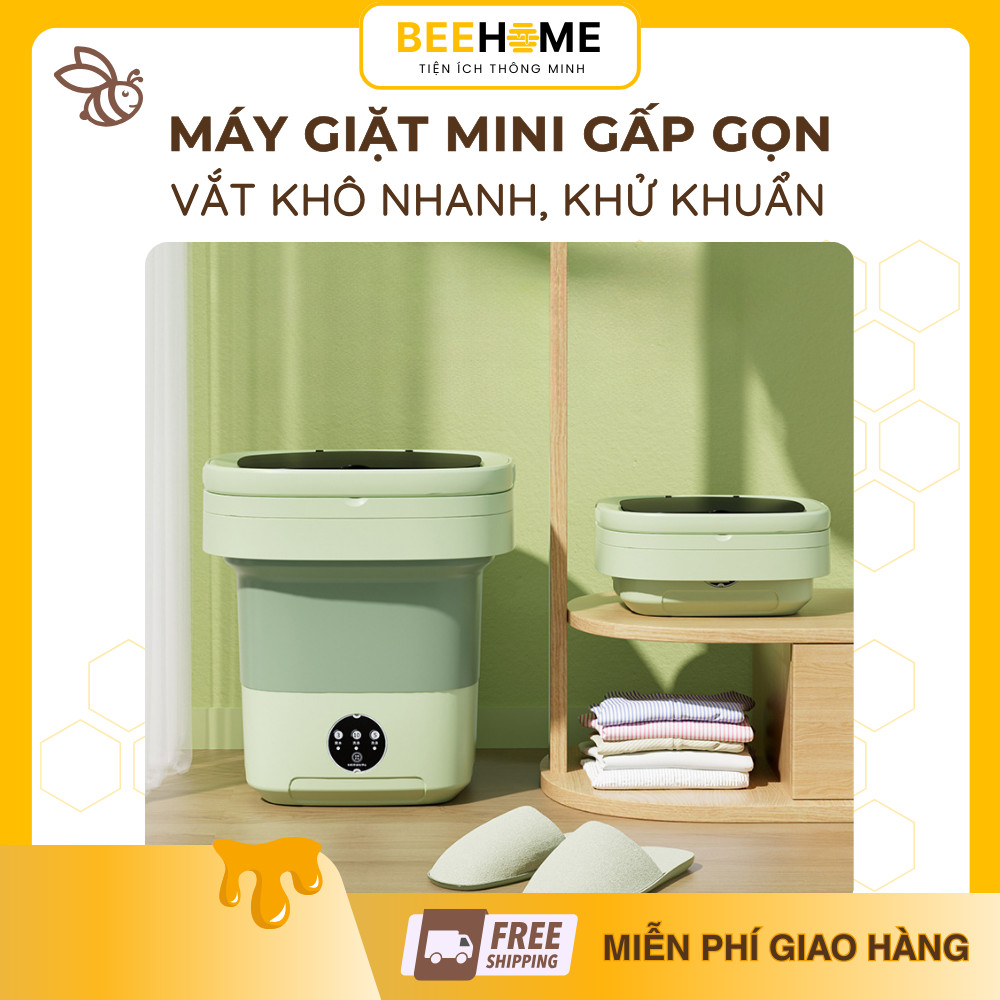 Máy Giặt Mini Dung tích 6L Vắt Khô An Toàn Khử Khuẩn Ánh Sáng Xanh Tiện Dụng Cho Gia Đình