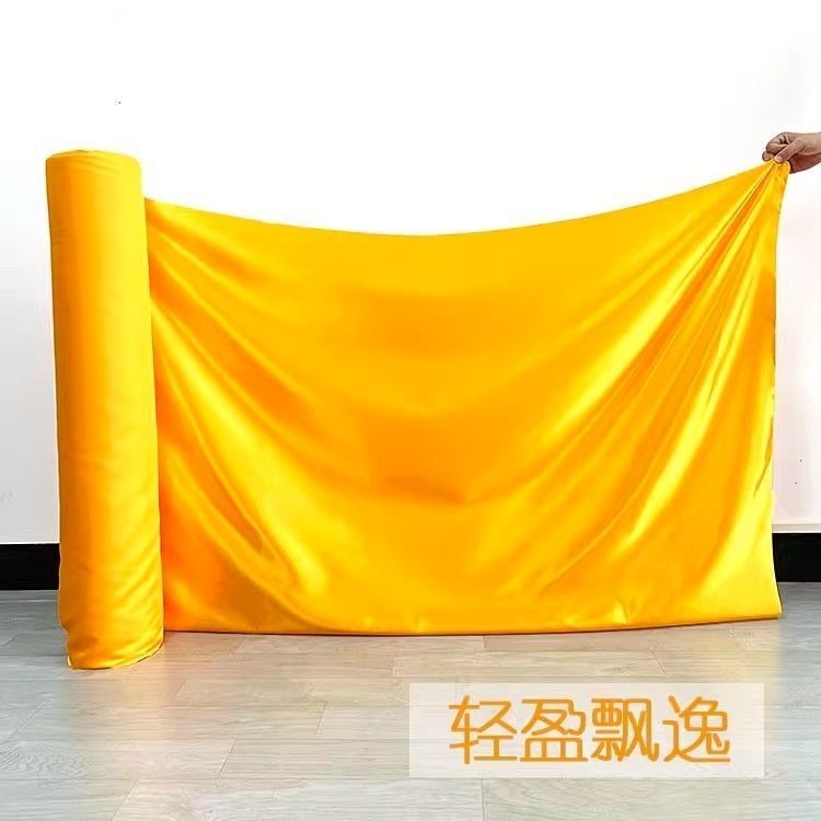 Vải lụa chất lượng cao, vải satin màu vàng tươi