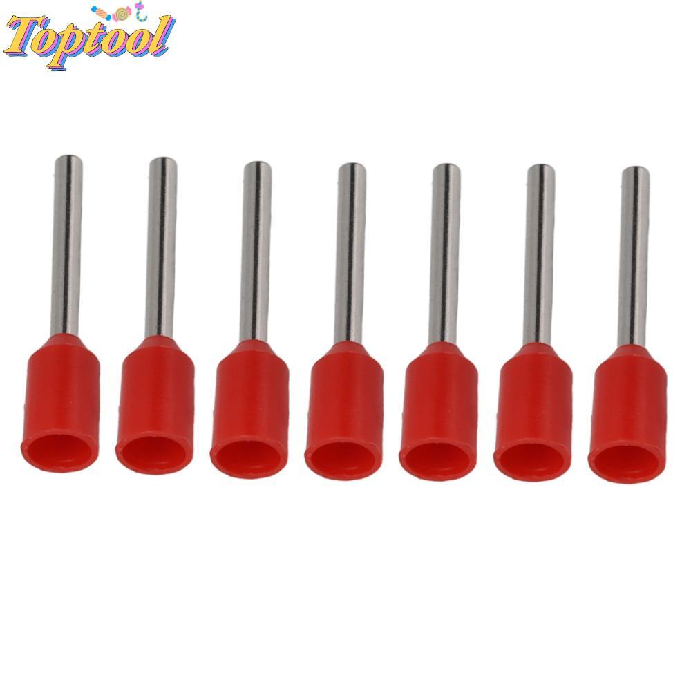 TOPTOOL 1000 Cái Bộ kết nối dây Ferrule, E0510 / E0512 Thiết bị đầu cuối Ferrules cách nhiệt màu đỏ,