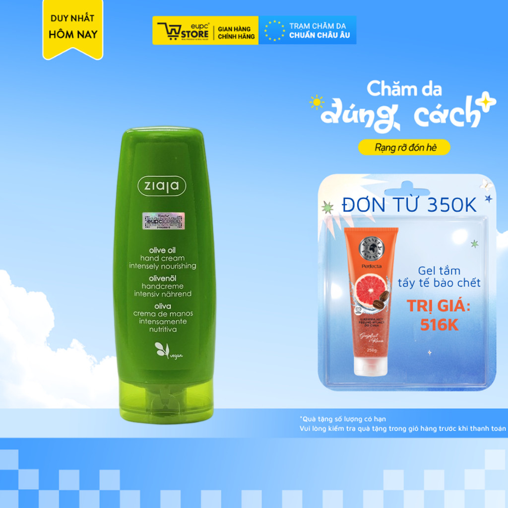 Kem Dưỡng Da Tay Và Móng Ô Liu Ziaja 80ml Dưỡng Da Mềm Mịn EUPC STORE