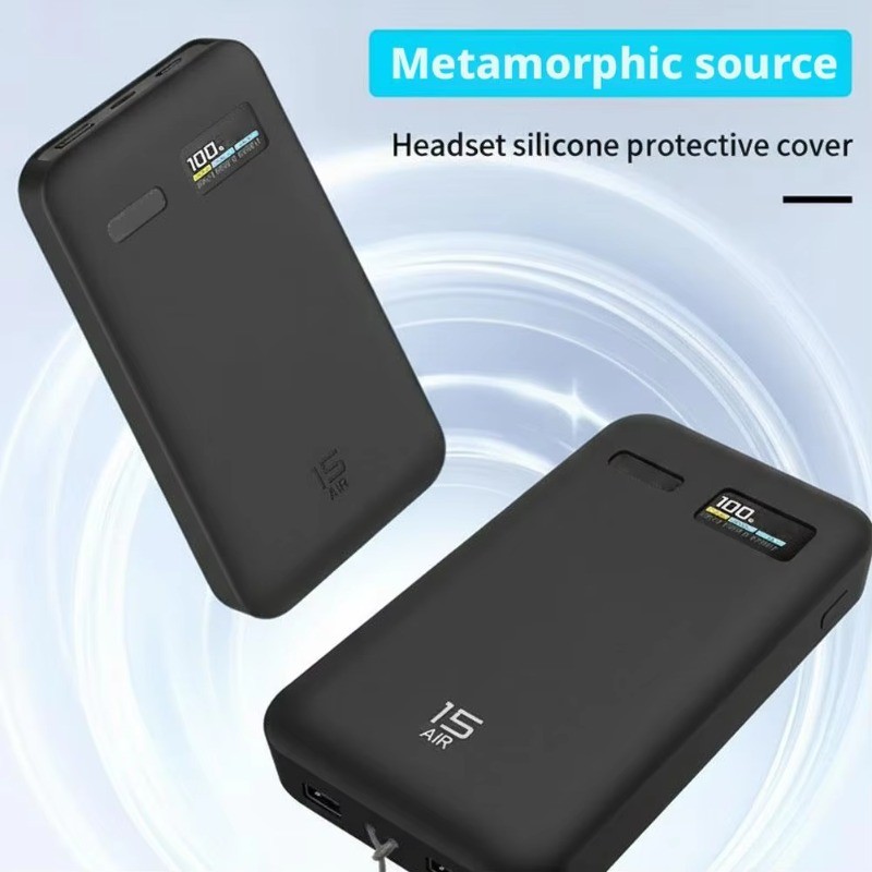 Dành Cho CUKTECH No.15 AIR 15000mAh 100W Vỏ Silicon Mềm Vỏ Sạc Di Động Cho CUKTECH No.15 Vỏ Bảo Vệ C