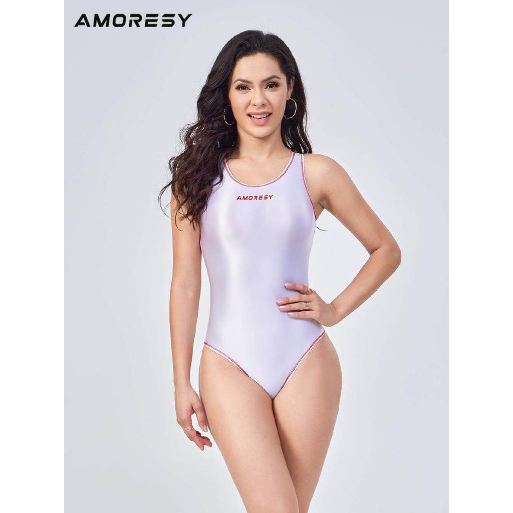 AMORESY Cosima Cổ Điển Dây Màu Khâu Spandex Yoga Influencer Kỳ Nghỉ Đồ Bơi Quần