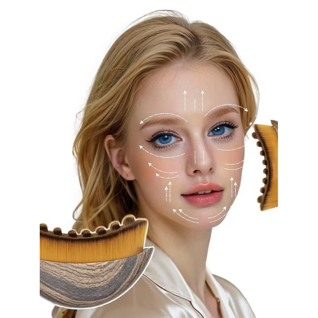 🔥Giảm mỡ mặt Nâng cơ Gua Sha​ 2025 Phong Cách Mới Lymphatic Facial Contour Brush Nâng Cấp Mắt Cổ Mas