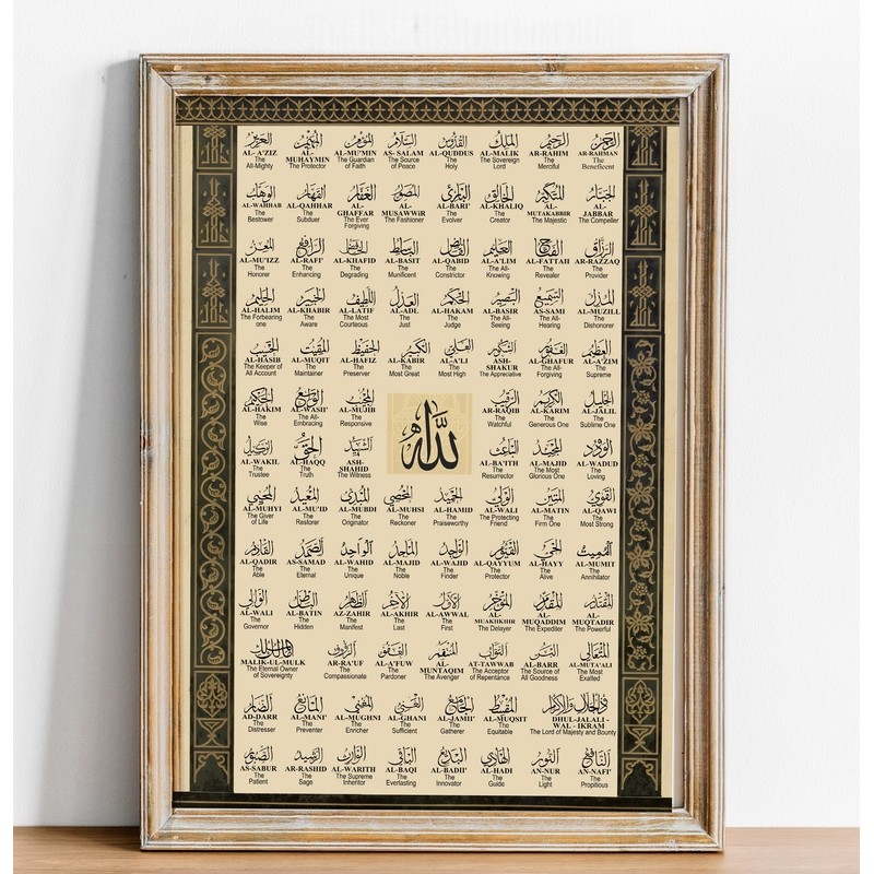 Bộ nghệ thuật vải Hồi giáo cổ điển, Trang trí tường thư pháp Kinh Qur 'an cổ điển cho phòng khách & 