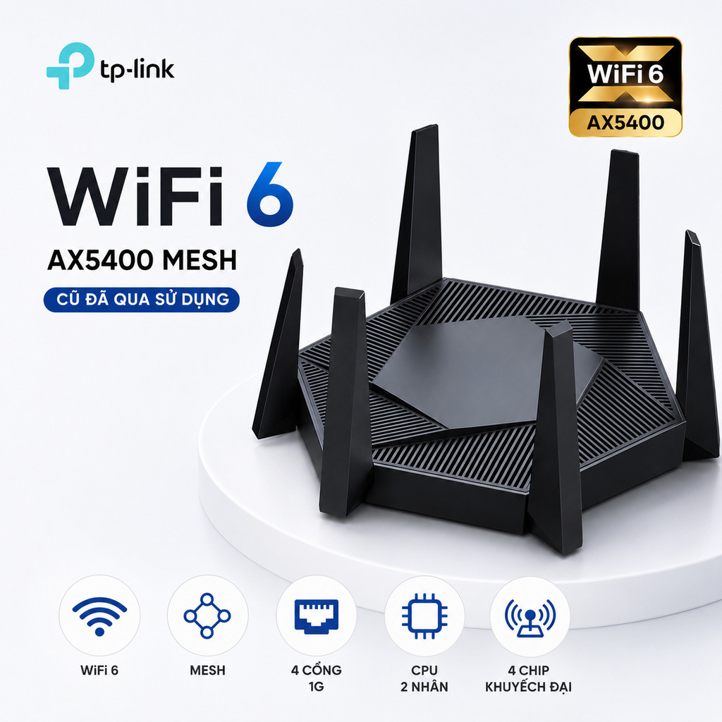 Bộ Phát Wifi Mesh Wifi 6 TP-Link WTA541- AX5400 Cũ đã qua sử dụng , xước
