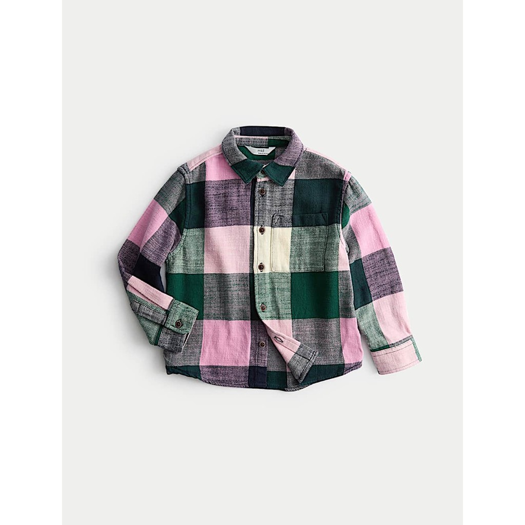 M&S - Pure Cotton Checked Shirt - MULTI