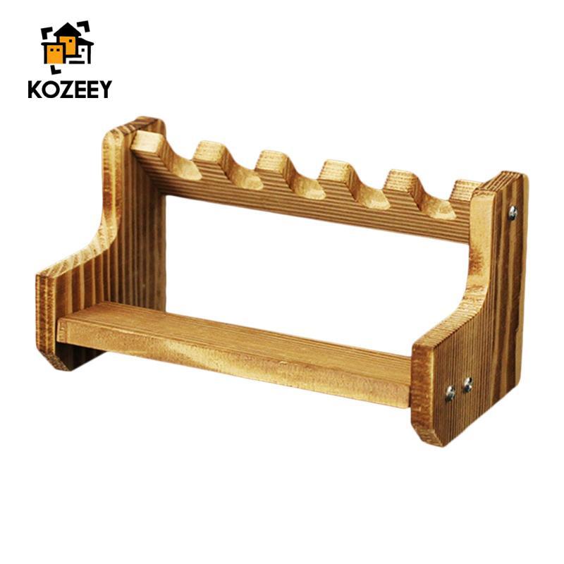 KOZEEY Gỗ Mẫu Súng Bắn Súng Giá Để Đồ Đa Lưới Súng Bắn Súng Hỗ Trợ Nhẹ Trang Trí 5 Khe Cắm Mô Hình S